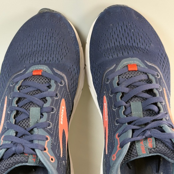 Brooks Beast 20 Mens 10 D Running Shoes Blue Purple Trainer Sneaker Lace Up Low - Picture 8 of 16